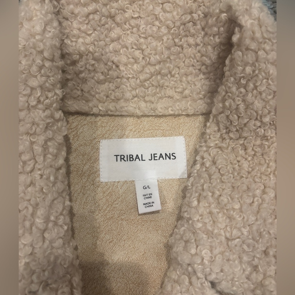 Tribal Jeans Fashion Sleeveless Sherpa Vest Size L NWOT - Picture 4 of 9